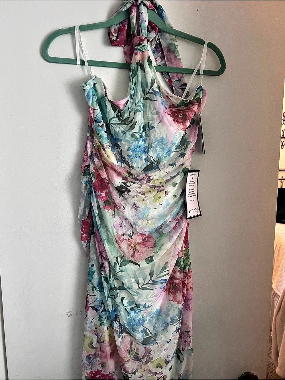 Seni & Co Floral Maxi Dress Green & Pink Size XL NWT
